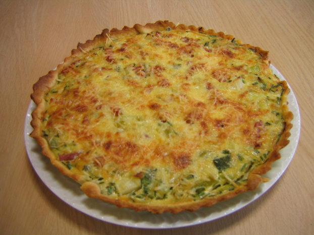 Tarte aux poireaux à la muscade